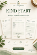 Kind Start — Digital PDF workbook cover — One Caring World