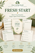 Fresh Start — Digital PDF workbook cover — One Caring World